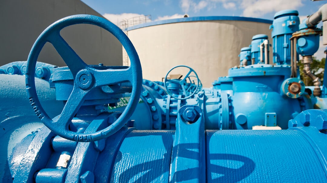 Blue Pipes and a Valve